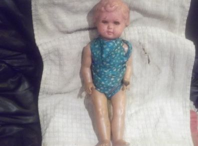 a vintage baby doll.hard plastic