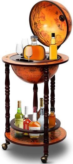 Vintage Globe Bar Cabinet Whisky Wine Storage