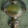 Vintage Solid Brass Door Knocker Floral Rams head Image 4