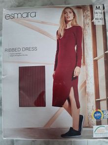 Burgundy knitted dress size 14/16