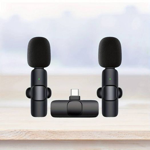 K60 Wireless Lavalier Microphone | Clip-On Mic for iPhone & Android USB-C - 08311