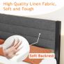 King Size Bed Frame Upholstered Platform Bed Image 5