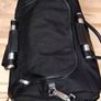 Zero Halliburton Black Twill Duffle Bag Nylon Leather 22 Inch Travel Weekender Image 3