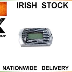 Motorbike Digital LCD Clock - in Carbon Finish