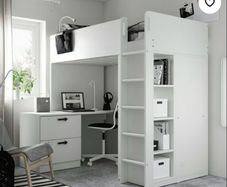 Ikea Smastad Loft Bed with Desk and Cupboard