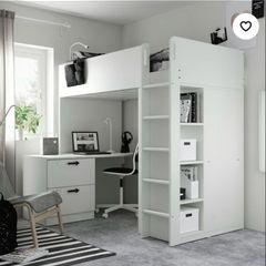 Ikea Smastad Loft Bed with Desk and Cupboard