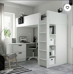 Ikea Smastad Loft Bed with Desk and Cupboard
