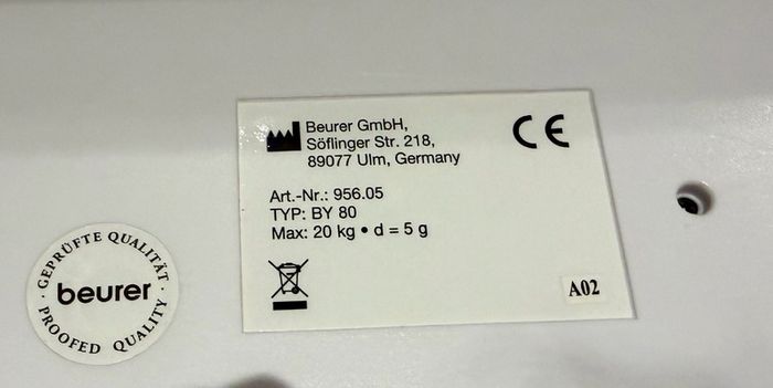 Beurer baby scale