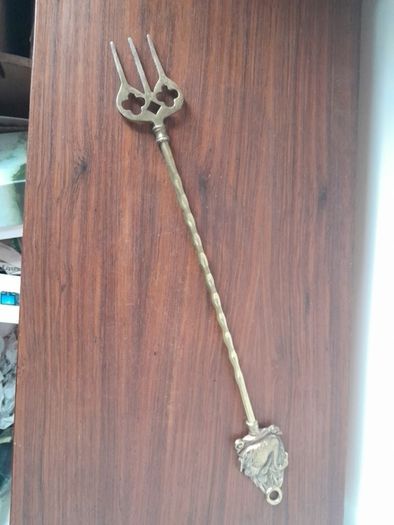 Antique Solid Brass Fire Porker