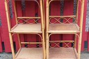 Vintage Bamboo Bedside Tables 1970s