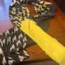 SAMOON scarf in black with yellow and white Image 7