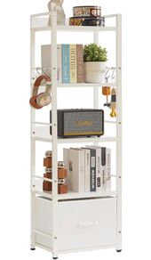 Aibiju 5 Tier Ladder Shelf White