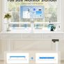 Electric Standing Desk, 120 x 54cm Height Adjustable Desk with 3 Drawers, RGB LED Strip & Charging Station for Home Office Computer Workstation, Computer Table with Monitor Stand, White Image 4