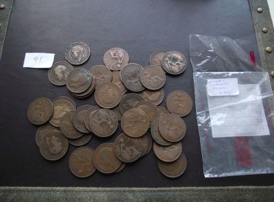 Great Britain. George V. 40 coins x1p (1911-1936)