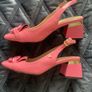 Ladies Pink Leather Shoes Image 2