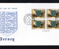 1979 Jersey 1p Parish of Trinity Definitive Stamps Booklet pane First Day Cover (FDC)