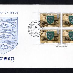1979 Jersey 1p Parish of Trinity Definitive Stamps Booklet pane First Day Cover (FDC)