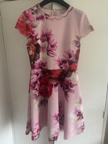 Ted Baker Womens Floral Mini Dress- Size 3- 10/12