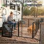 Dog Playpen Indoor/Outdoor 81.3cm High,Portable Puppy Playpen with Easy-Carry Straps,8 Panels Dog Pen Play Pen for Small/Medium Dogs,Rustproof Pet Playpen for Camping RV Yard(with One Door) Image 4