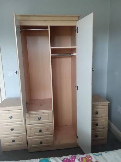 Wardrobe and bedside lockers
