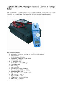 Electrician Test Meter volts 220A Hz Cap CAT III