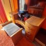Antique Walnut Art Deco Style Mirror Dressing Table and Stool. Image 2