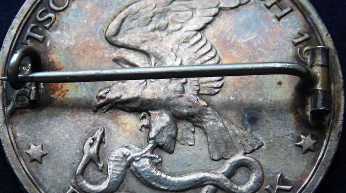 1913 Prussia Rare Silver antique Napoleon war coin badge medal