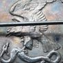 1913 Prussia Rare Silver antique Napoleon war coin badge medal Image 2