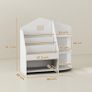 Childrens Shelf with 7 Shelves for Books, Toys, Rounded Edges, Holds 40 kg, White Image 4