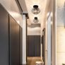 HOME Modern Crystal Ceiling Light Fixture- Industrial Mini Semi Flush Mount Ceiling Lighting LED Crystal Chandeliers Fitting for Kitchen Hallway Dining Rooms Living Room (FREE SHIPPING) Image 3