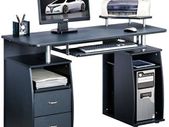 Computer Desk With Shelves And 2 Drawers For Home Office Pc