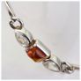 Sterling Silver Gemstone Amber Bangle Bracelet Image 8