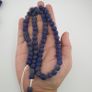 Antique African Style Cobalt Blue 9 -10mm Glass Beads Strands Image 3