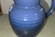 Vintage stoneware Le Creuset blue pitcher- France