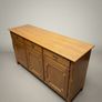 Danish Brutalist Oak Sideboard, 1960s Architectural Design Image 6