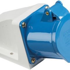 IN008 240V IP44 16A Angled Surface Mount Socket 2P+E, 230 V