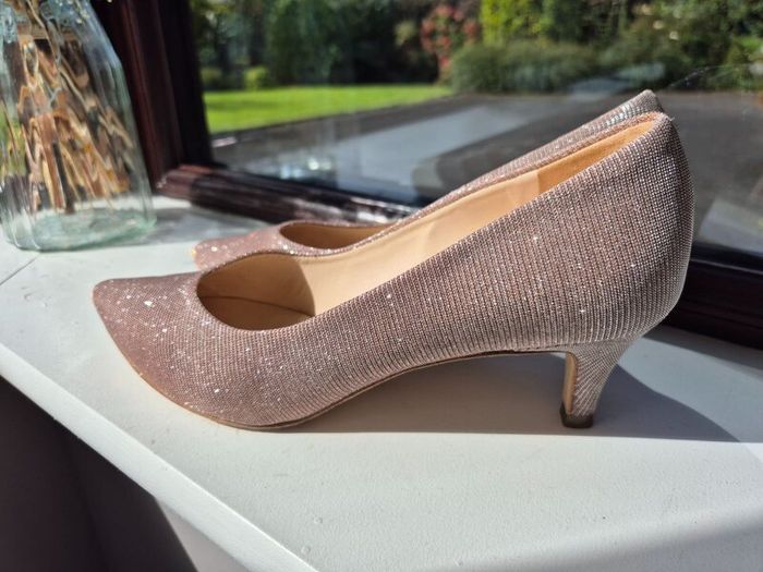 Peter Kaiser sparkly rose gold heels