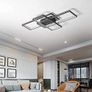 LED Ceiling Light, 45W Modern Dimmable Ceiling Lighting, Square Ceiling Lamp with Remote Control for Living Room Dining Room Bedroom, 2700-6500K Close to Ceiling Light Fixture (Black, 80CM) Image 6