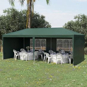 6 x 3M Party Tent Gazebo - Side Panels & Windows - Outdoor Canopy - Green