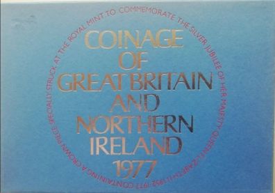 1977 Proof Set Coinage Of Great Britain & N Ireland Silver Jubilee