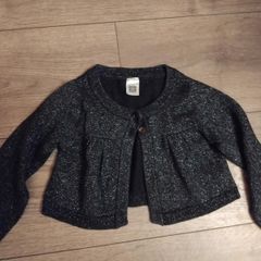 Girls navy glitter cardigan 2 yrs