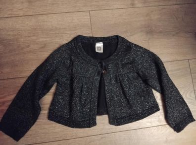 Girls navy glitter cardigan 2 yrs