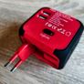 Universal Travel Adapter EU/UK/US/AUS with Dual USB Charger Ports, Multi-Plug with Surge Protector Worldwide Image 2