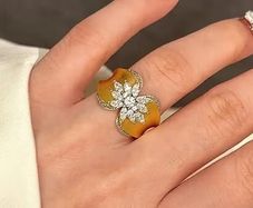 Crystal Statement Gold Tone Ring