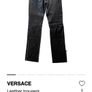 VERSACE Midnight Blu Lamb Leather Mix Contemporary Trousers Sz 44 IT (Fit 10UK) - Rrp 795 (New) Image 4