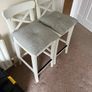 Set of 2 white Kitchen Island Chairs for sale Image 2