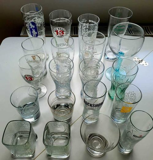 Branded Pub & Advertising Glasses Collection of 24