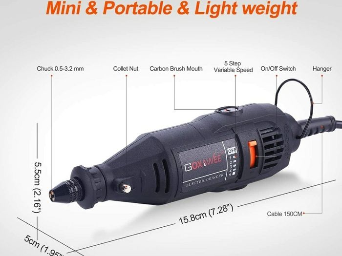 Rotary Tool Kit, 130W Multi-Functional Mini Grinder Set with 140 Accessories (Keyless Chuck & Flex Shaft) Varible Speed Multi Tool