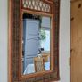 Vintage Wall Mounted Rattan Wicker Mirror Image 2