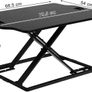 _Sit Standing Desk Height-Adjustable Desk Attachment, Ergonomic Desk Converter for Computer, Laptop and Office Supplies, Compatible with Monitor Holder, Black Image 5